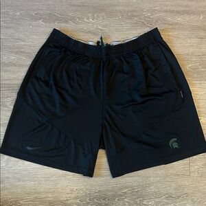 Nike Michigan State Spartans Black Athletic Shorts basketball shorts XXL DriFit